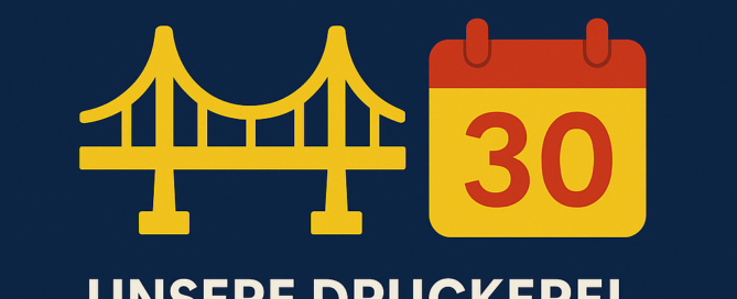 Brückentag bei HesseDruck am 30.05.2025