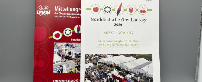 Versand der Februar-Ausgabe der "Mitteilungen" des OVR Jork inklusive Messekatalog für die Obstbautage 2024 als Postvertriebsstück